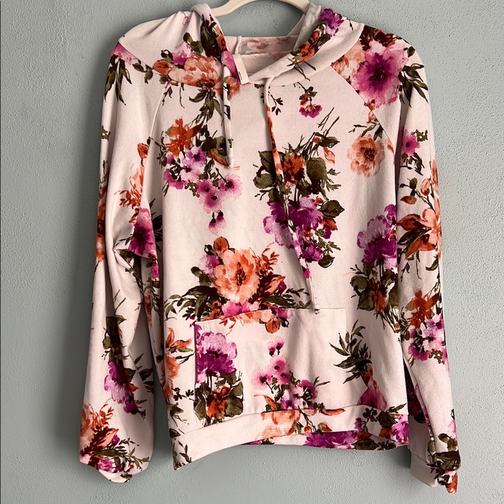 Floral Print Women's Hoodie size L